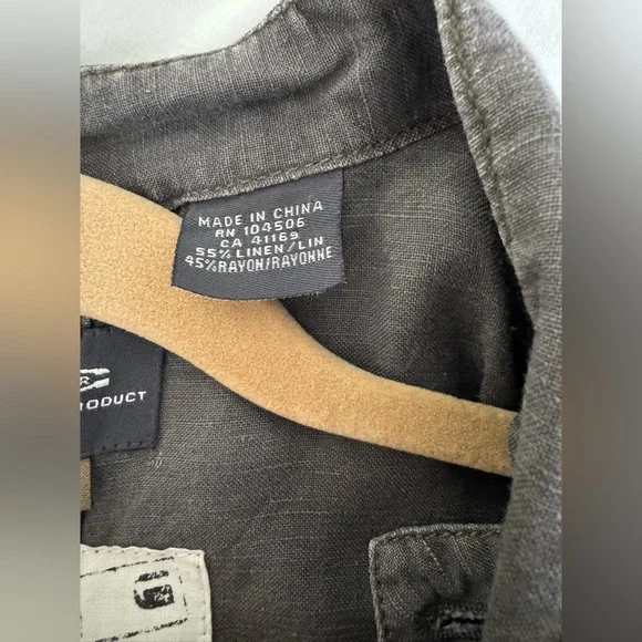 G Star Grey Linen Bomber Jacket size Medium - Picture 6 of 15